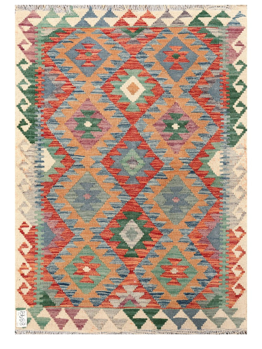 Maimana Afghanistan Kilim Rug - 125 x 88 cm