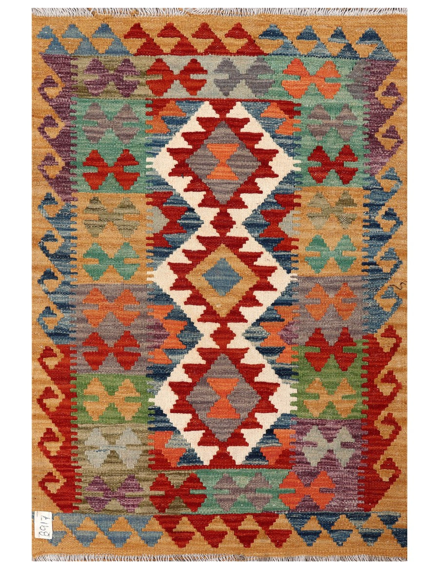 Maimana Afghanistan Kilim Rug - 115 x 78 cm