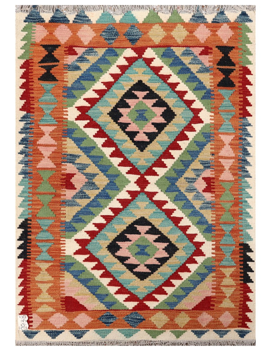Maimana Afghanistan Kilim Rug - 122 x 86 cm