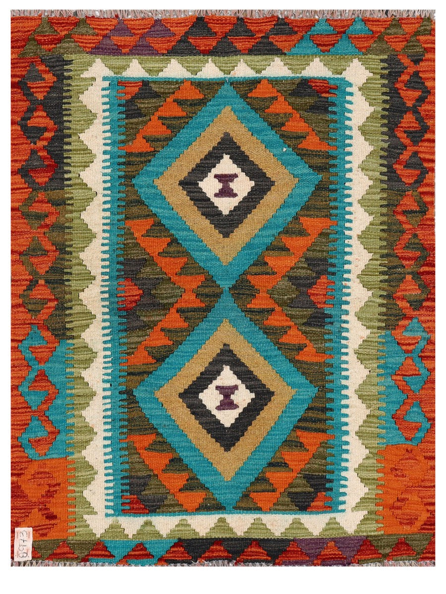 Maimana Afghanistan Kilim Rug - 109 x 83 cm