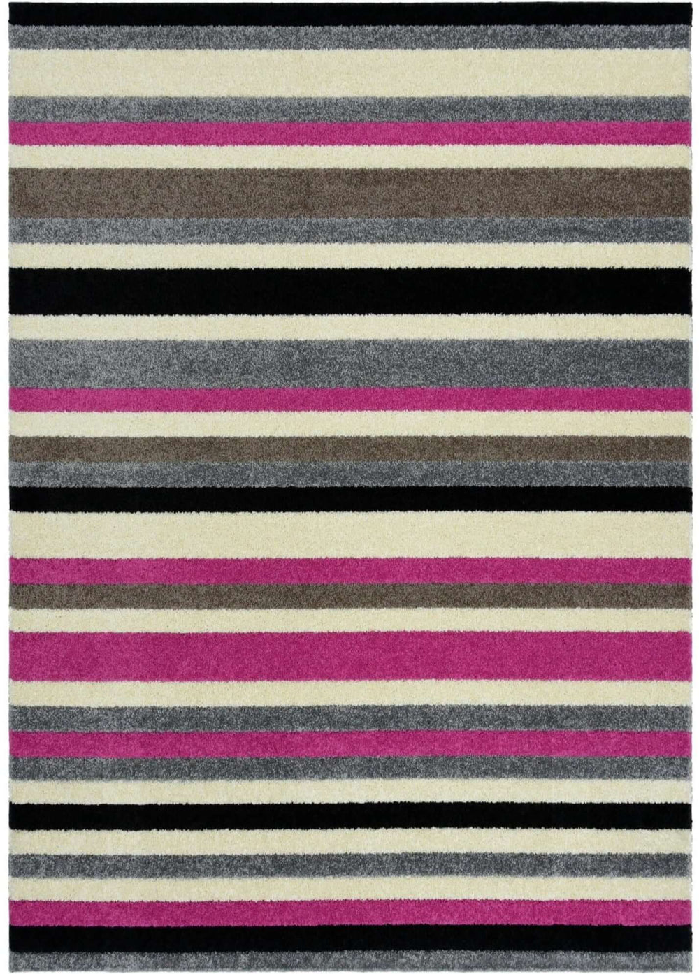 Linea Striped Pink Washable Rug
