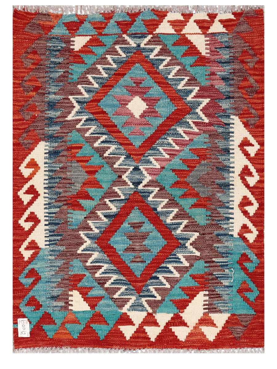 Maimana Afghanistan Kilim Rug - 112 x 81 cm