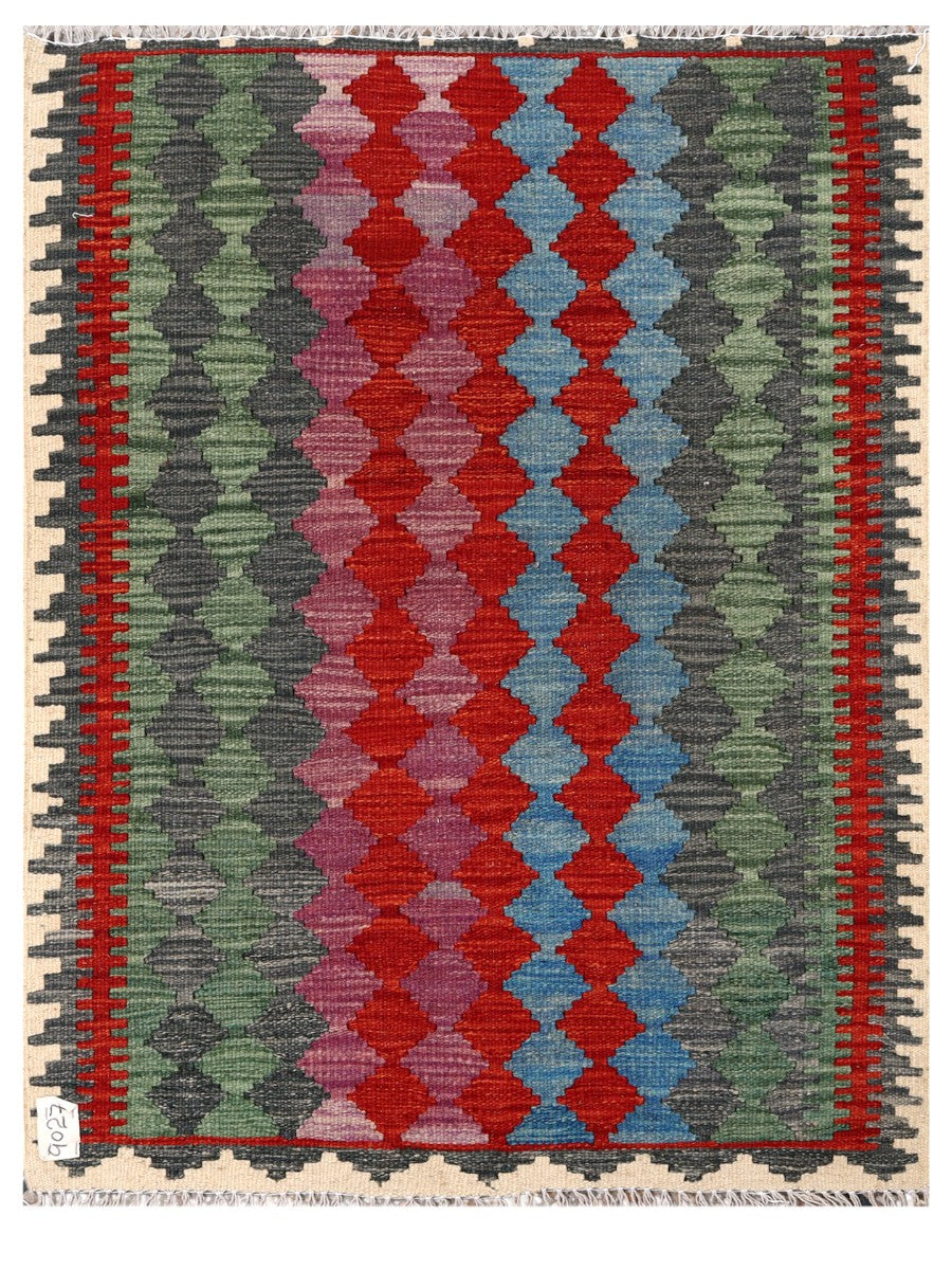 Maimana Afghanistan Kilim Rug - 112 x 86 cm