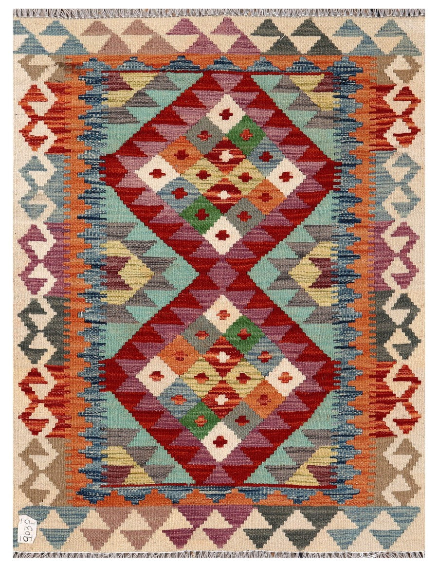 Maimana Afghanistan Kilim Rug - 112 x 84 cm