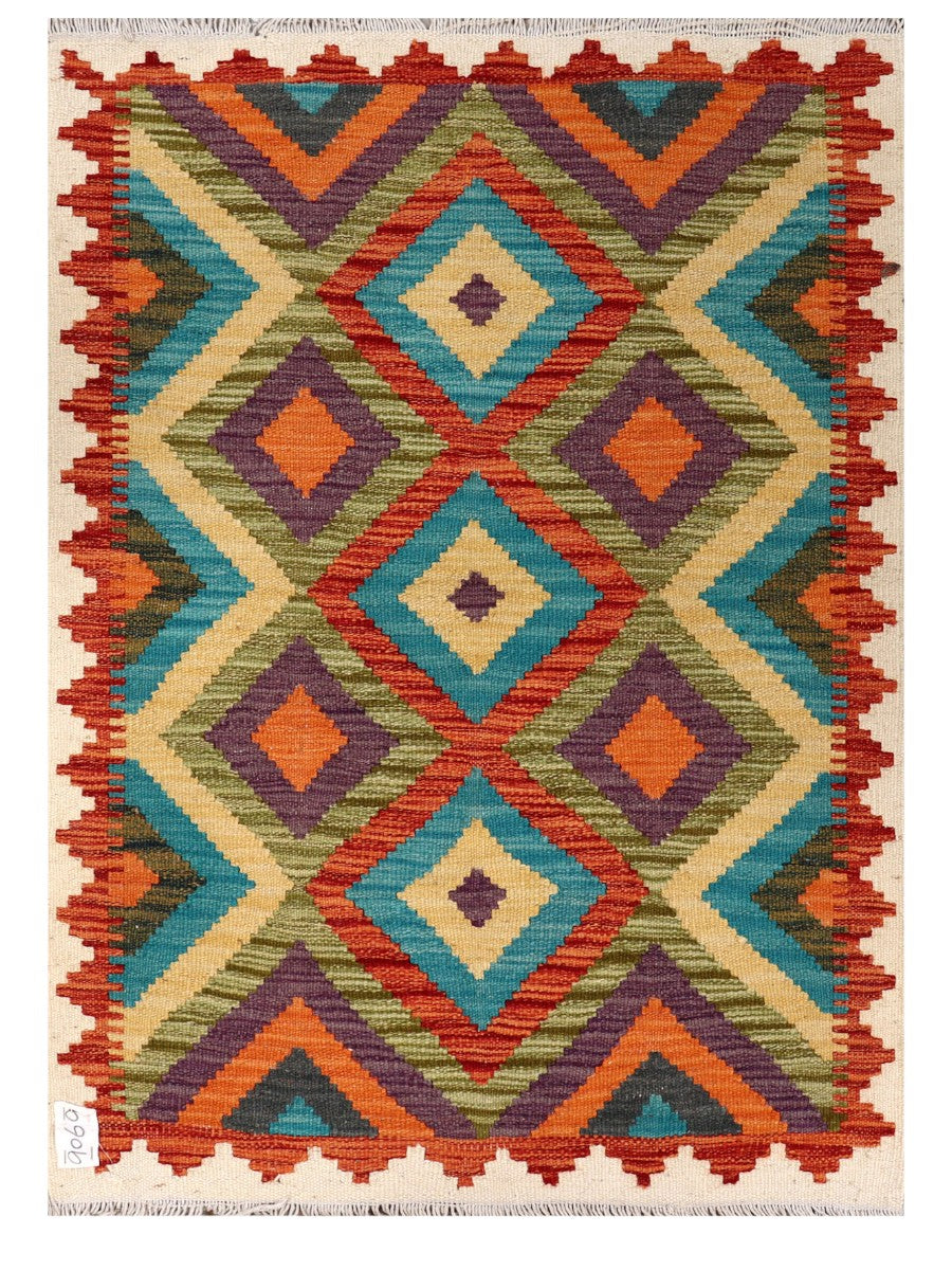 Maimana Afghanistan Kilim Rug - 109 x 78 cm