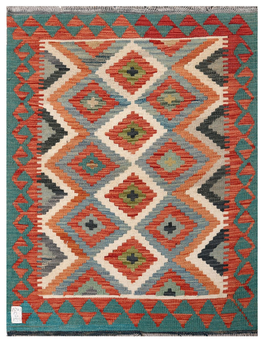 Maimana Afghanistan Kilim Rug - 114 x 87 cm