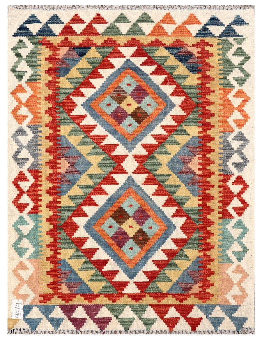 Maimana Afghanistan Kilim Rug - 109 x 82 cm