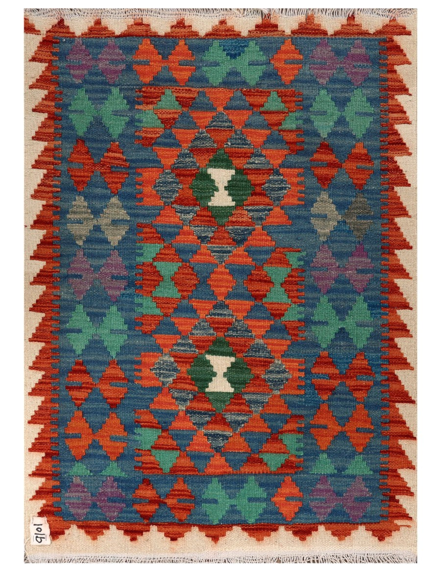 Maimana Afghanistan Kilim Rug - 103 x 73 cm
