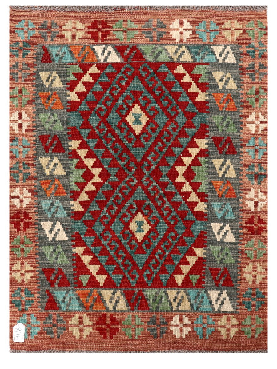 Maimana Afghanistan Kilim Rug - 113 x 84 cm