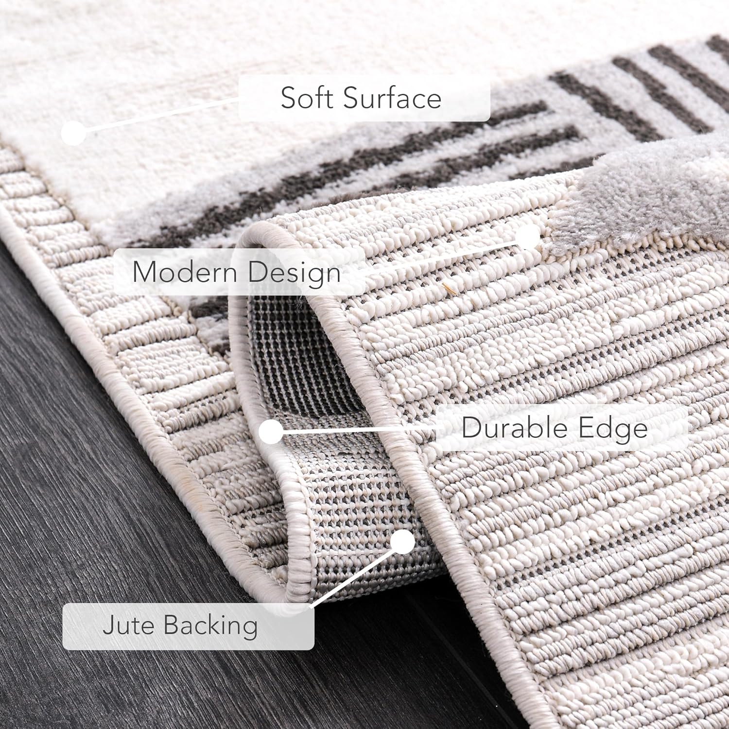 Kids Rug – Soft & Playful Area Rug for Children's Room, Nursery & Playroom | Non-Shedding, Hypoallergenic, Pet-Friendly & Durable | Cute Cartoon Designs for Kids (SOFT GRAY, 200X290)