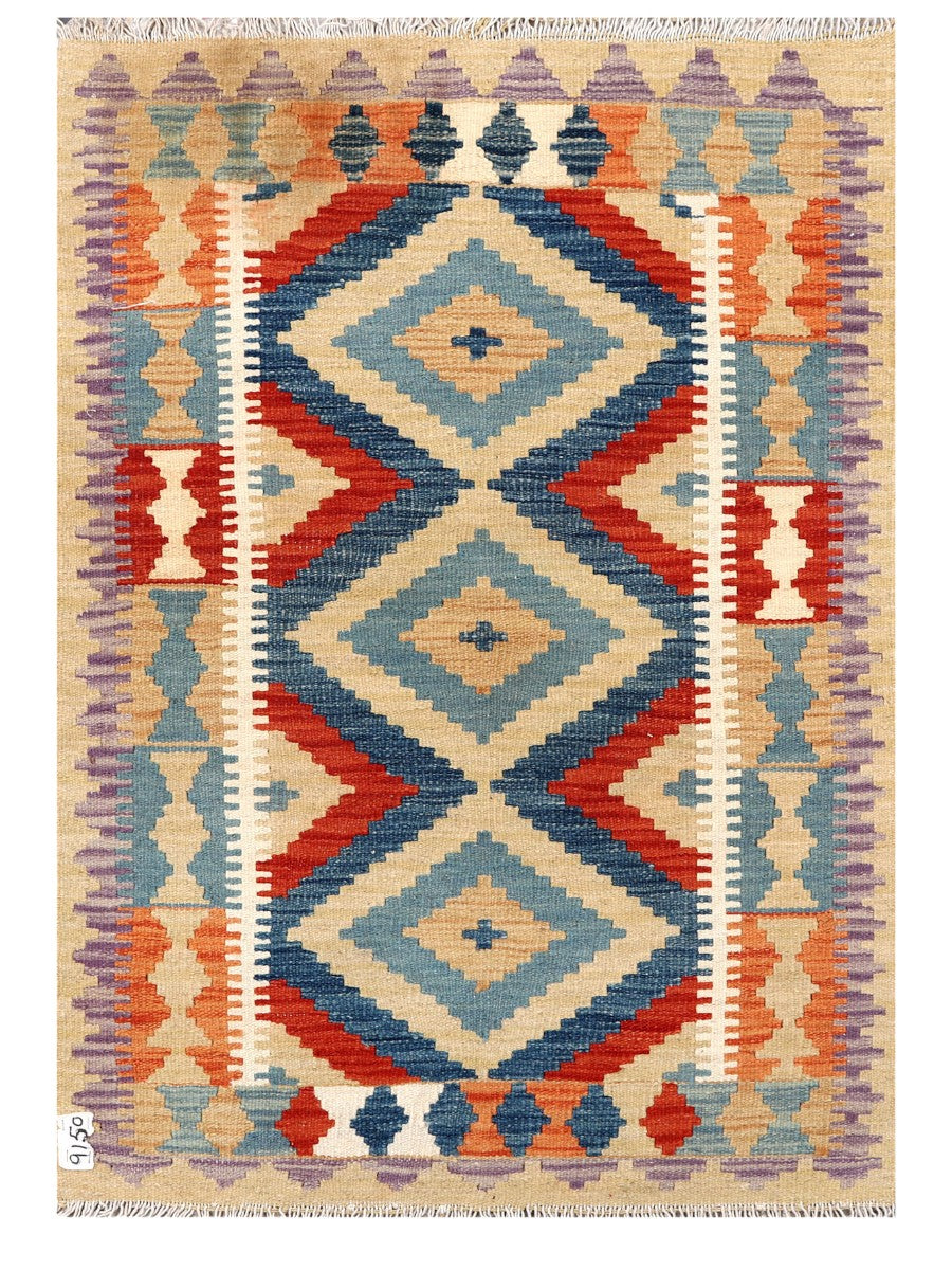 Maimana Afghanistan Kilim Rug - 123 x 86 cm