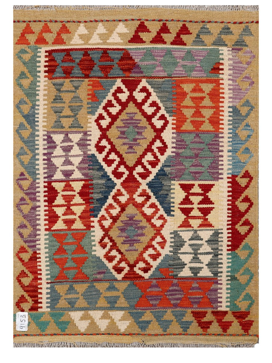 Maimana Afghanistan Kilim Rug - 110 x 79 cm