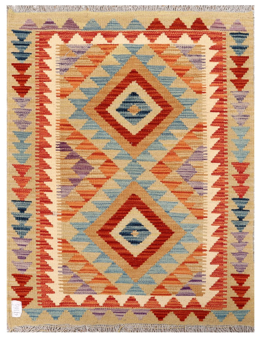 Maimana Afghanistan Kilim Rug - 111 x 84 cm
