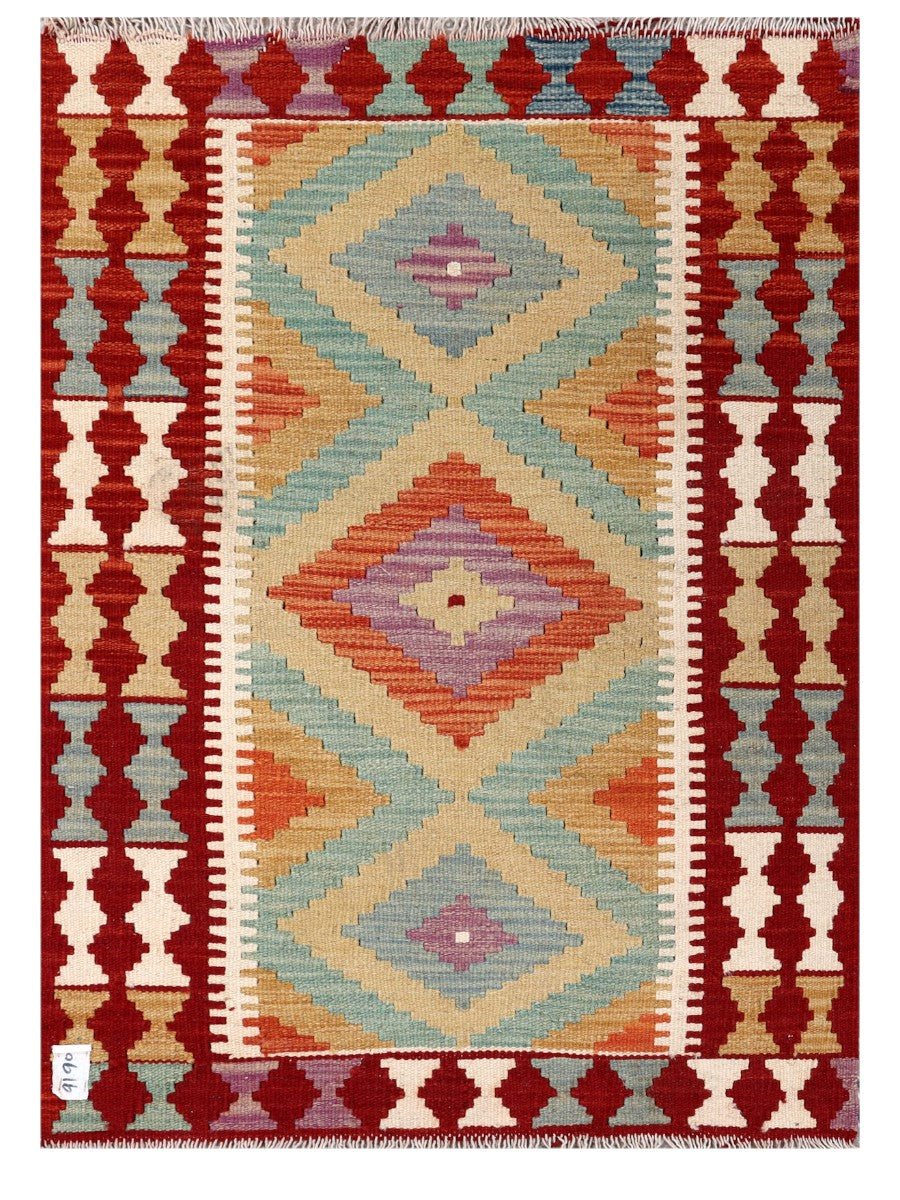 Maimana Afghanistan Kilim Rug - 116 x 84 cm