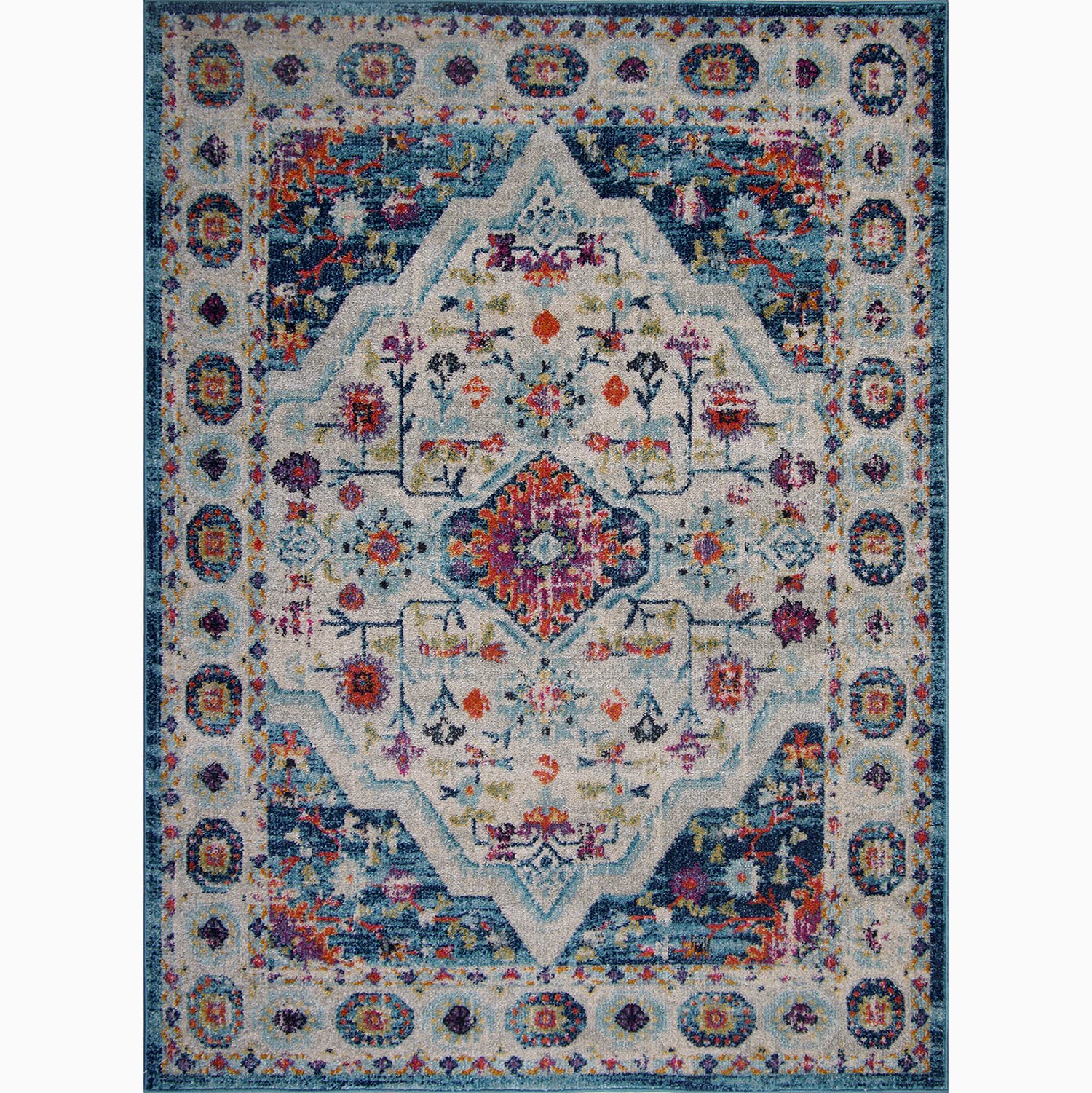 NETLINE HOME Area Rugs For Living Room, Bedroom, Kitchen, Dining Room | Oriental Design Carpet | Soft Medium Pile | Traditional Vintage Rug | Stain Resistant (Pink Cream, 160X230 CM)