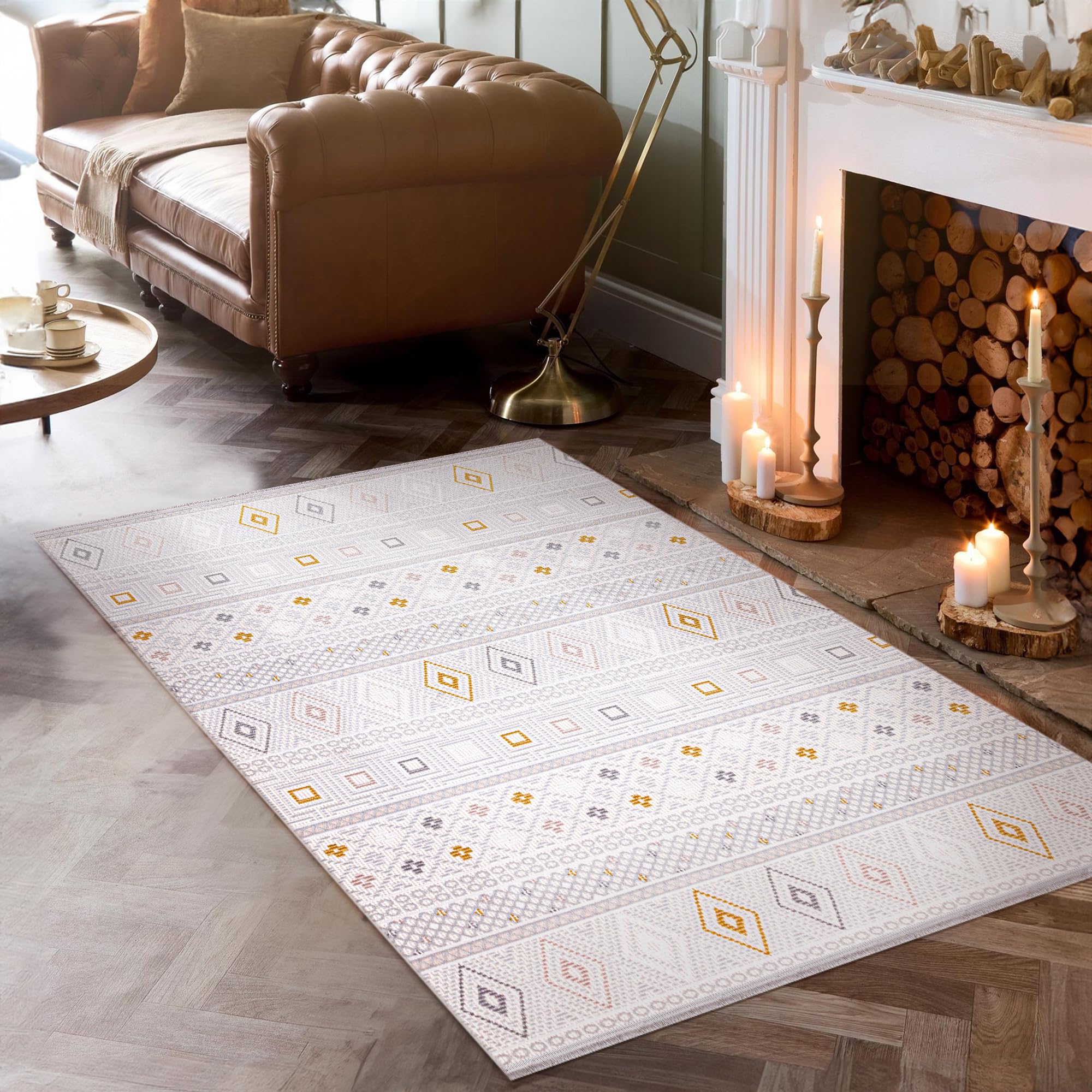 Area Rug for Living Room – Soft Plush Area Rug, Modern Carpet for Bedroom & Home | Non-Shedding, Shed-Resistant Large Area Rugs for Living Room, Hallway & Office (LIGHT GRAY, 160X230)