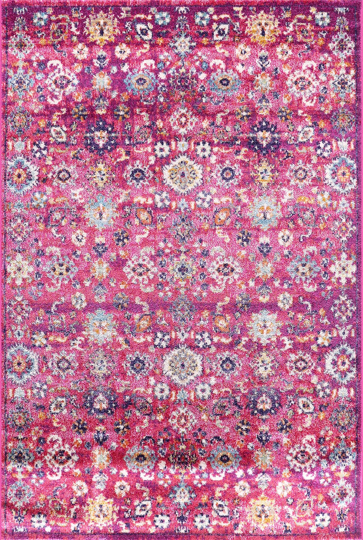 NETLINE HOME Area Rugs For Living Room, Bedroom, Kitchen, Dining Room | Oriental Design Carpet | Soft Medium Pile | Traditional Vintage Rug | Stain Resistant (Pink Cream, 160X230 CM)