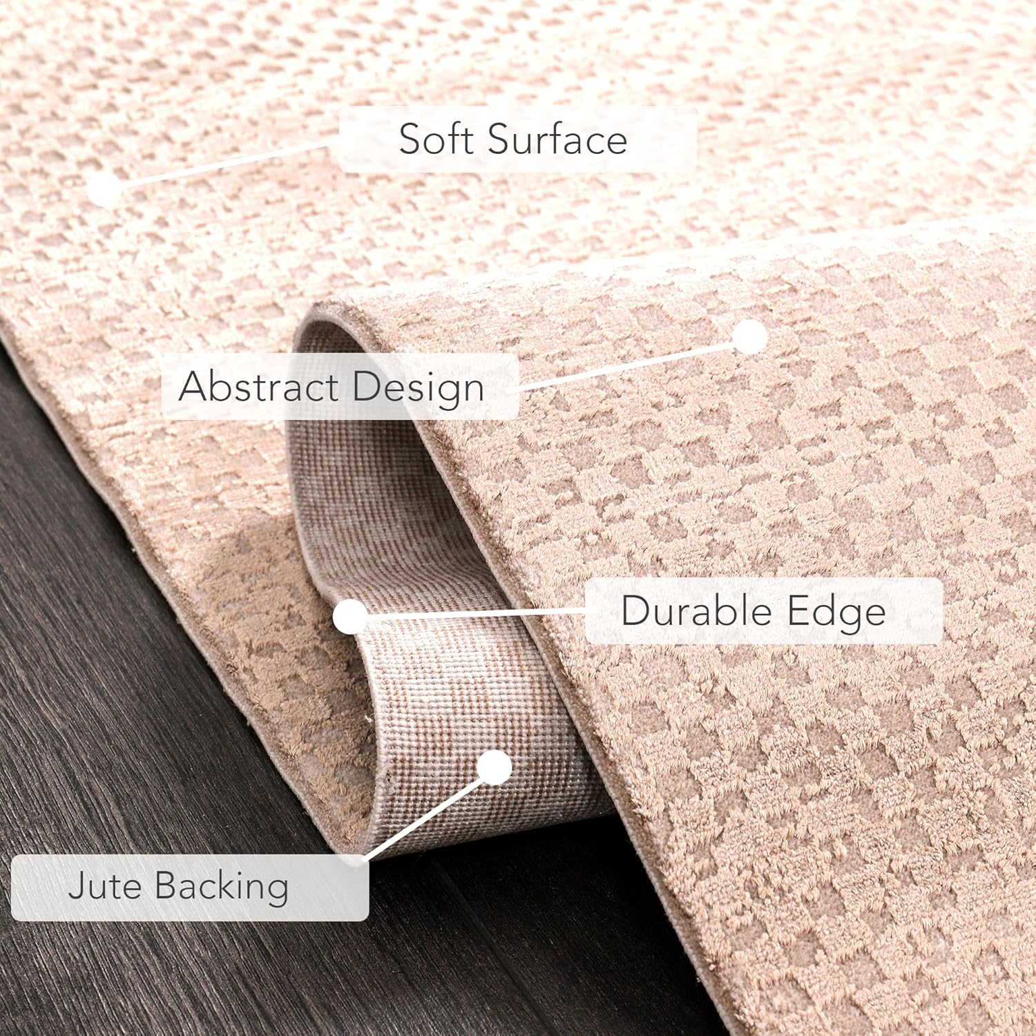 Luxury Area Rug for Living Room – Soft & Durable Bamboo Silk Carpet for Kitchen, Bedroom & Hallway – Modern, Classic & Boho Style Area Rugs – Non-Shedding (BROWN, 120X180)