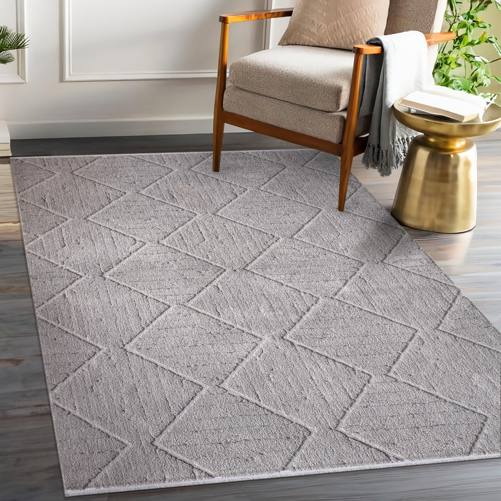 Area Rug for Living Room – Fluffy Area Rug, Modern Carpet for Bedroom & Home | Non-Shedding, Shed-Resistant Large Area Rugs for Living Room, Hallway & Office Decor (BEIGE, 80X150)