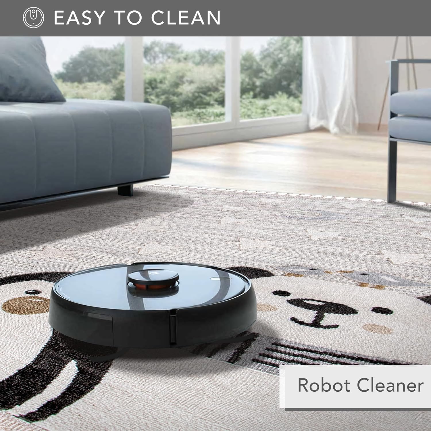 Kids Rug – Soft & Playful Area Rug for Children's Room, Nursery & Playroom | Non-Shedding, Hypoallergenic, Pet-Friendly & Durable | Cute Cartoon Designs for Kids (SOFT GRAY, 200X290)