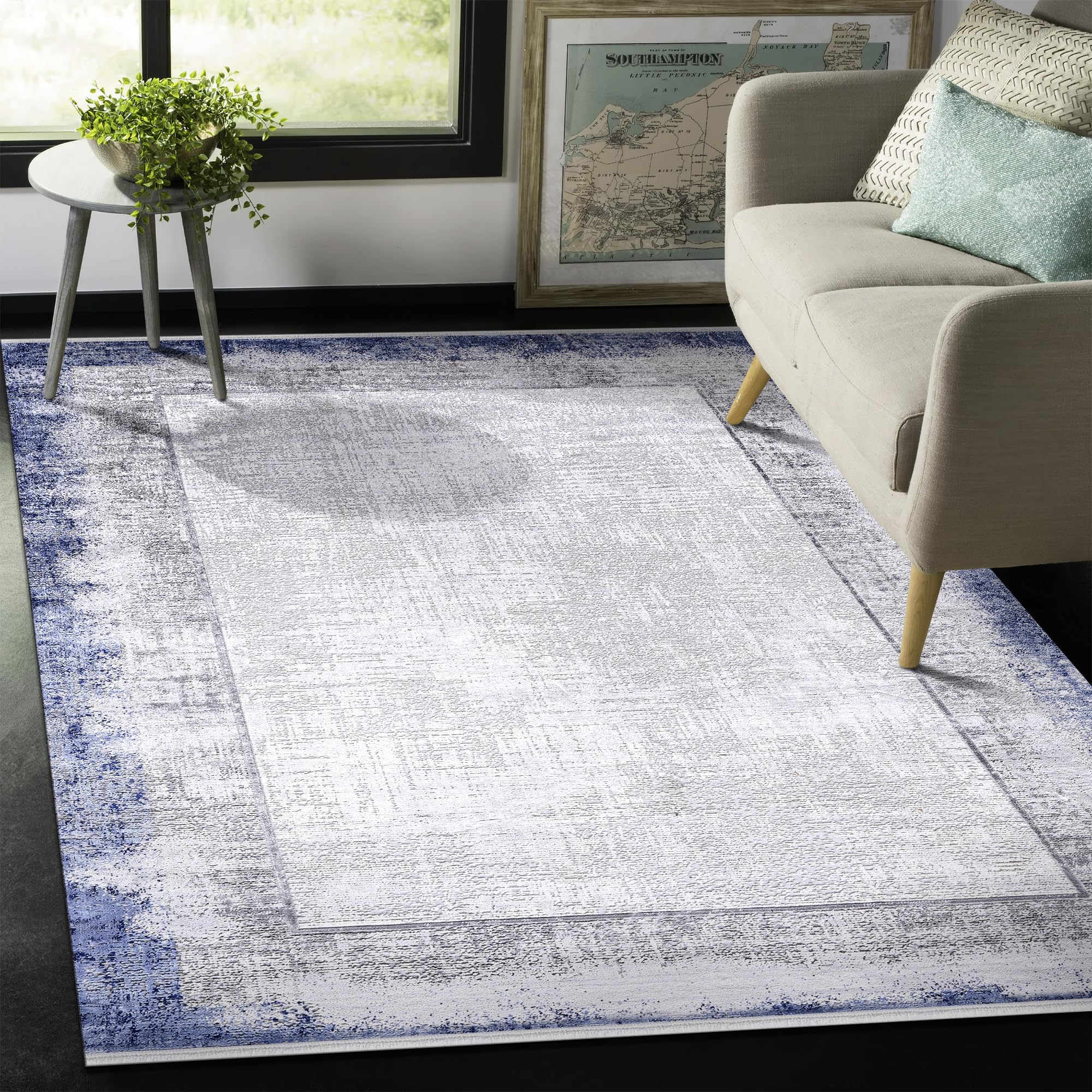 Luxury Area Rug for Living Room – Soft & Durable Bamboo Silk Carpet for Kitchen, Bedroom & Hallway – Modern, Classic & Boho Style Area Rugs – Non-Shedding (BROWN, 120X180)