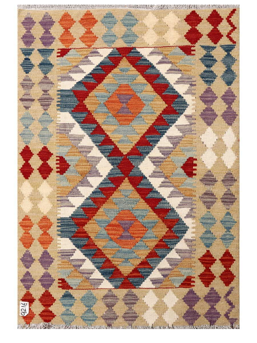 Maimana Afghanistan Kilim Rug - 124 x 85 cm