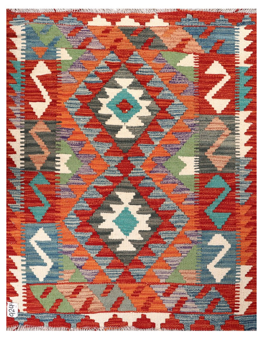 Maimana Afghanistan Kilim Rug - 116 x 90 cm