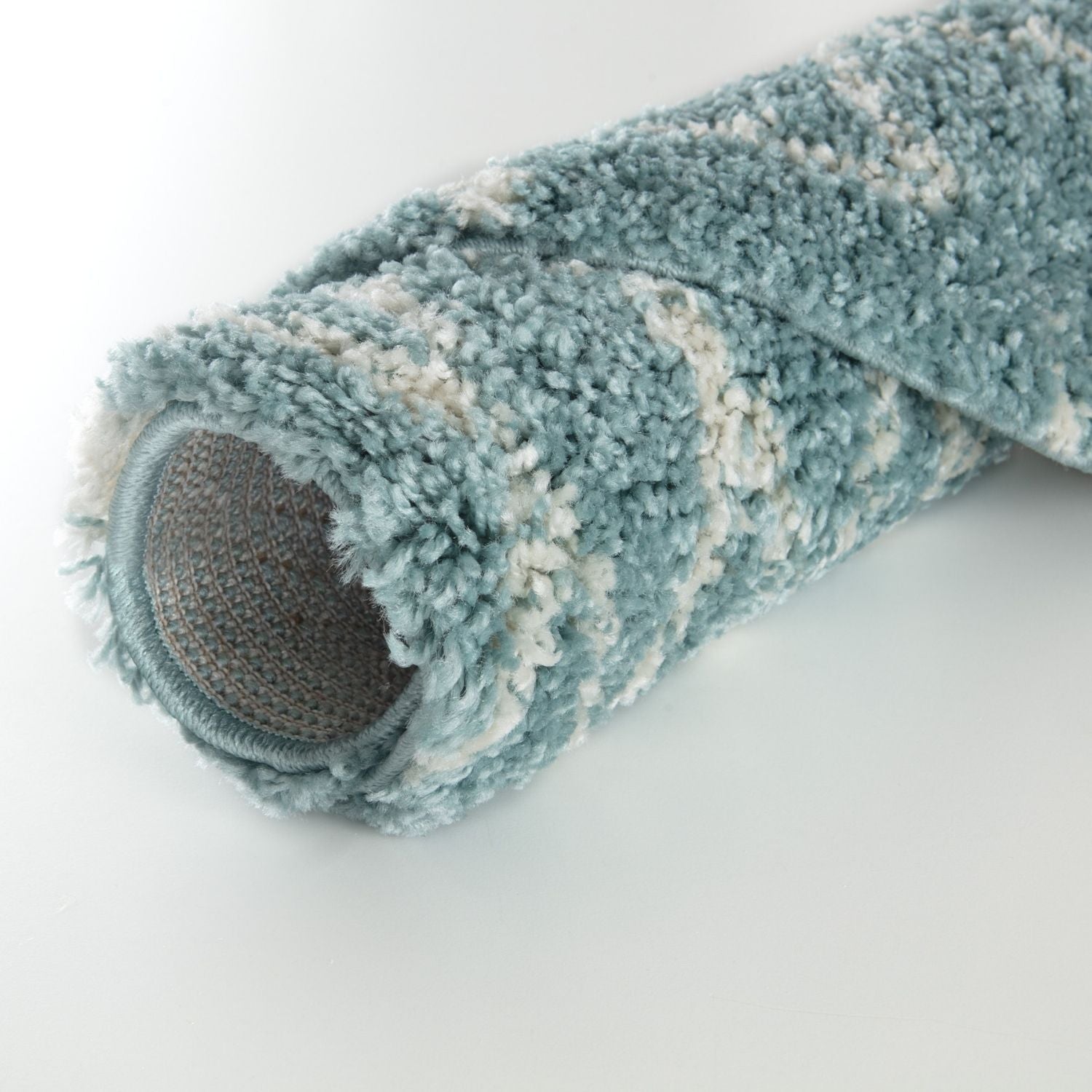 Moroccan Duck Egg Blue Shaggy Rug | 950