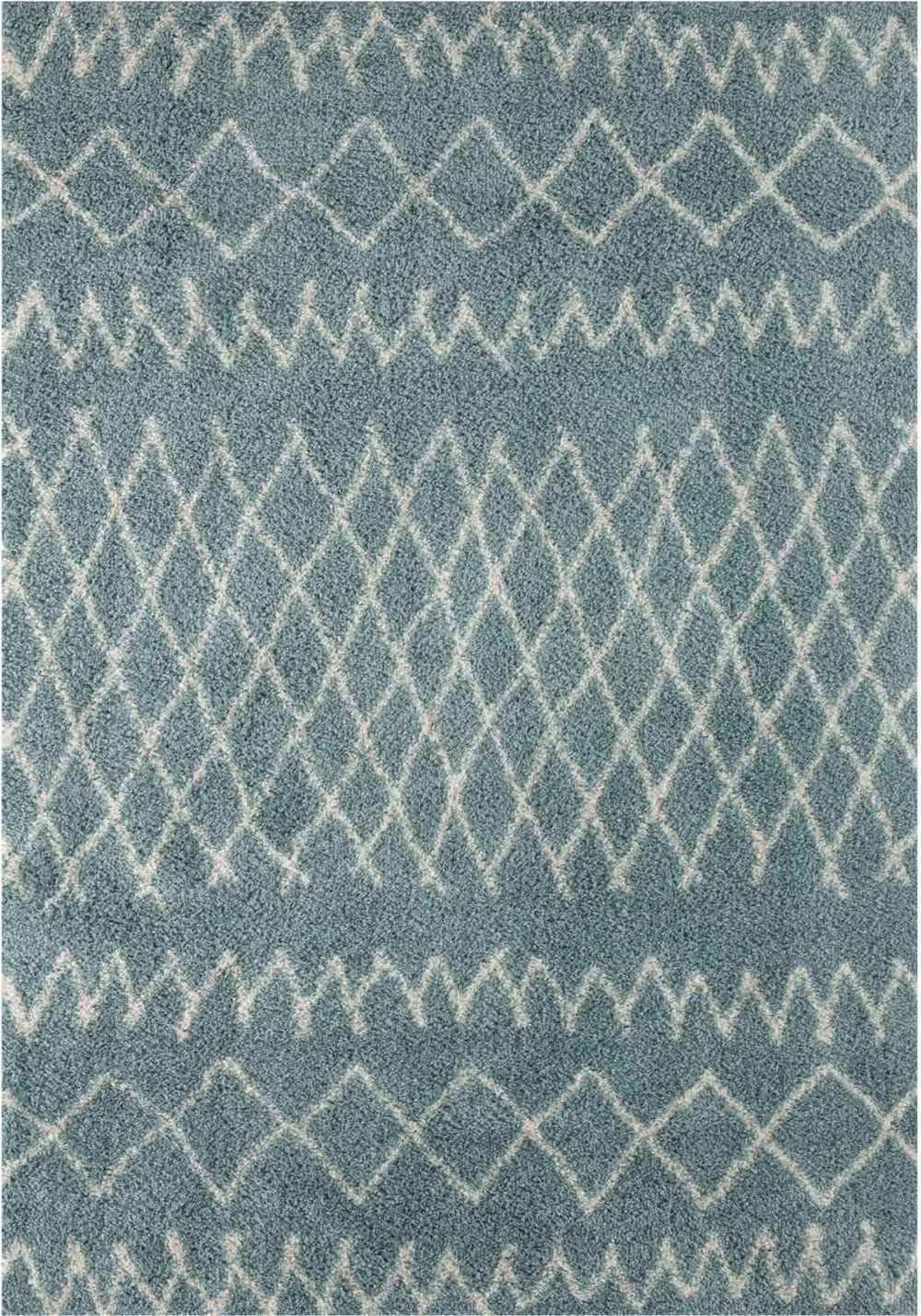 Moroccan Duck Egg Blue Shaggy Rug – 950
