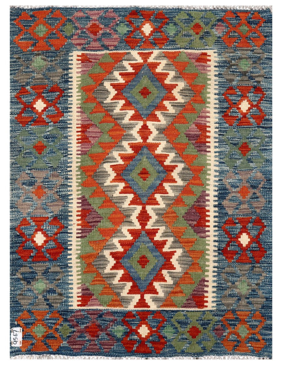 Maimana Afghanistan Kilim Rug - 119 x 89 cm