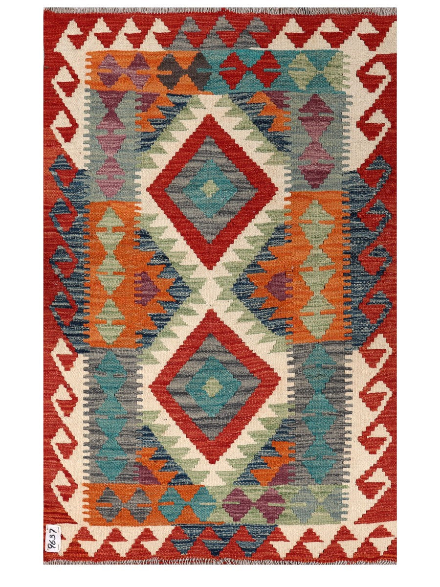 Maimana Afghanistan Kilim Rug - 126 x 80 cm