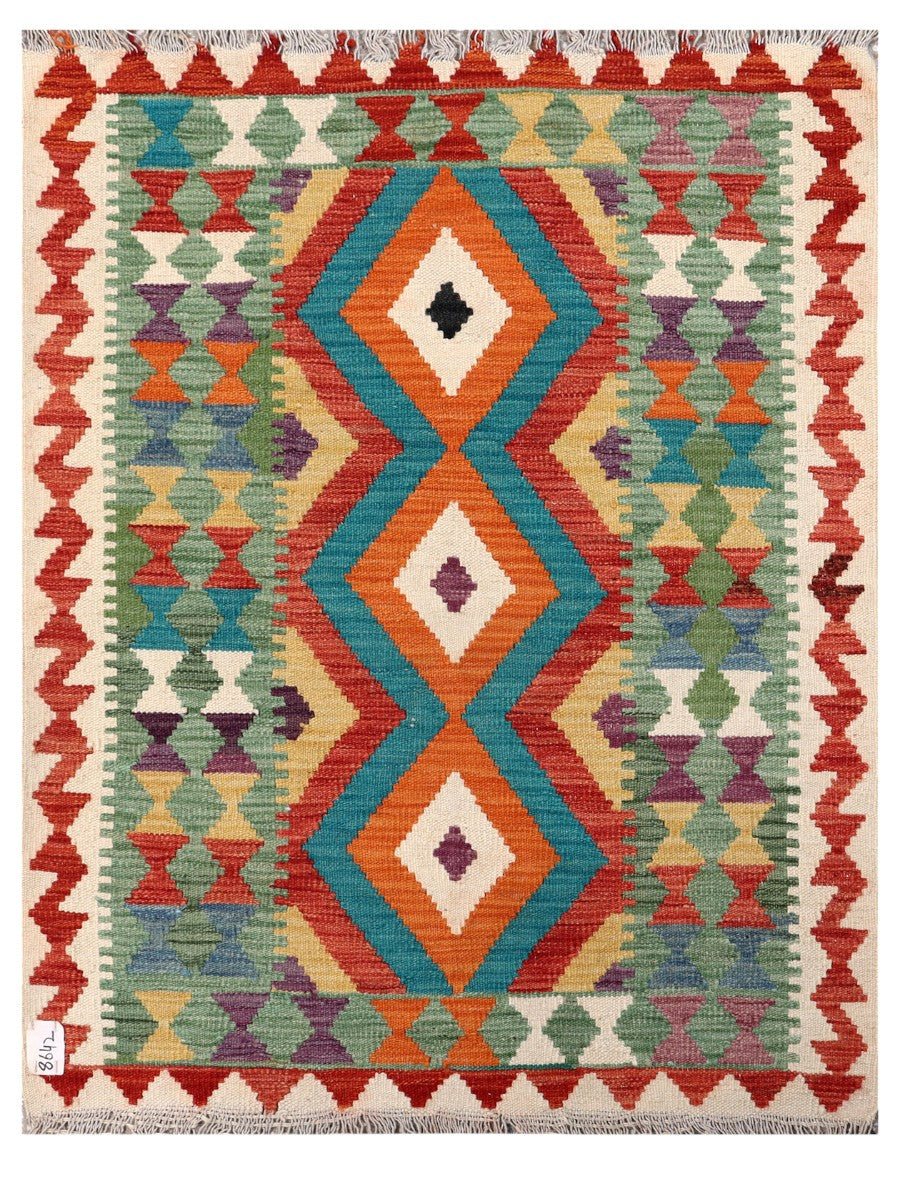 Maimana Afghanistan Kilim Rug - 116 x 90 cm