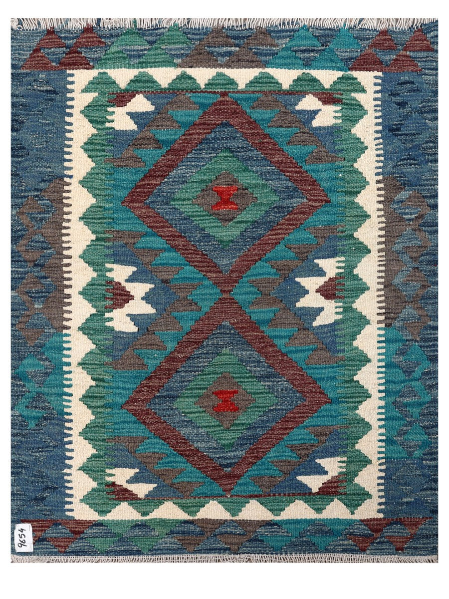 Maimana Afghanistan Kilim Rug - 107 x 84 cm