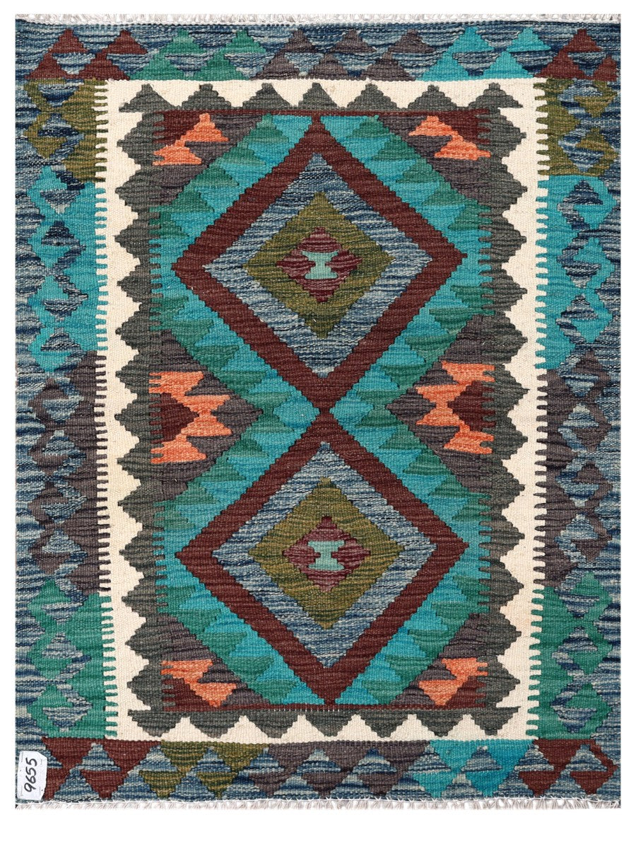 Maimana Afghanistan Kilim Rug - 105 x 80 cm