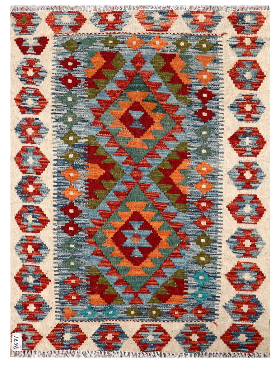 Maimana Afghanistan Kilim Rug - 115 x 85 cm