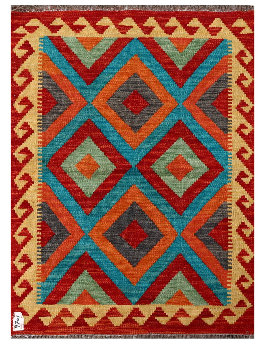 Maimana Afghanistan Kilim Rug - 112 x 82 cm