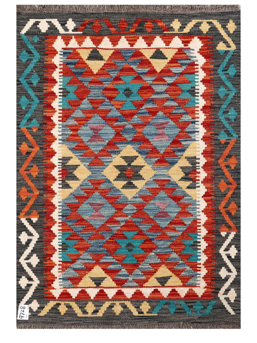 Maimana Afghanistan Kilim Rug - 114 x 79 cm
