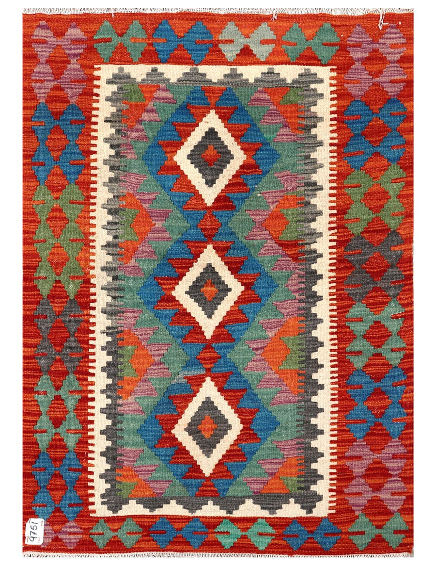 Maimana Afghanistan Kilim Rug - 122 x 87 cm