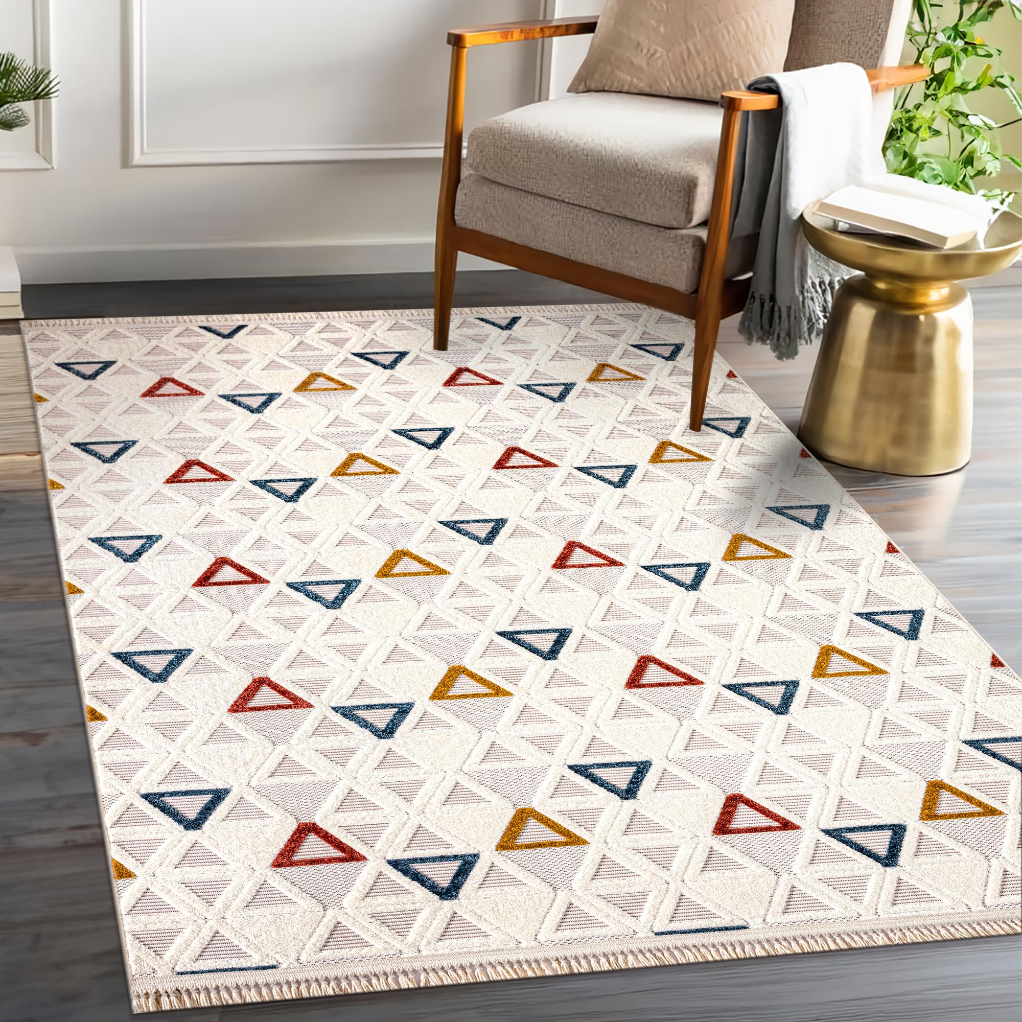 Netline Home RUGS DEPOT Area Rug for Living Room, Bedroom & Hallway – Soft & Durable Low Pile Area Rugs – Bohemian, Aztec & Boho Style – Pet & Kid-Friendly, Ideal for High-Traffic Areas (Copy)