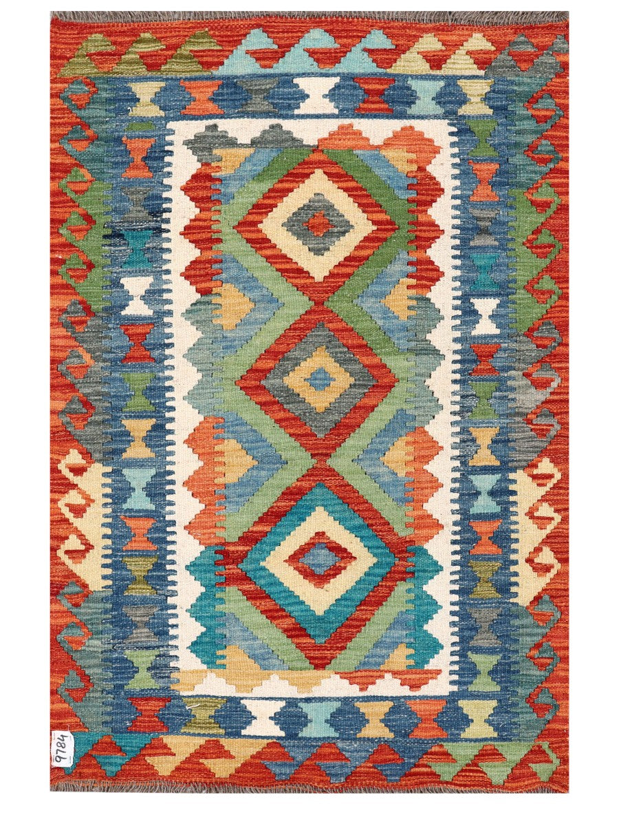 Maimana Afghanistan Kilim Rug - 128 x 85 cm