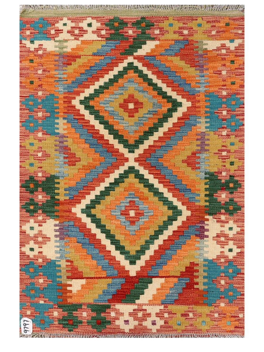 Maimana Afghanistan Kilim Rug - 117 x 79 cm