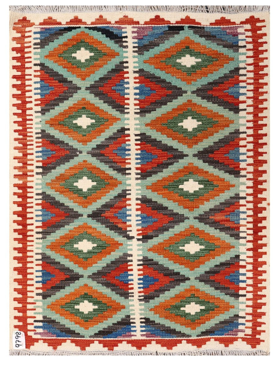 Maimana Afghanistan Kilim Rug - 110 x 82 cm
