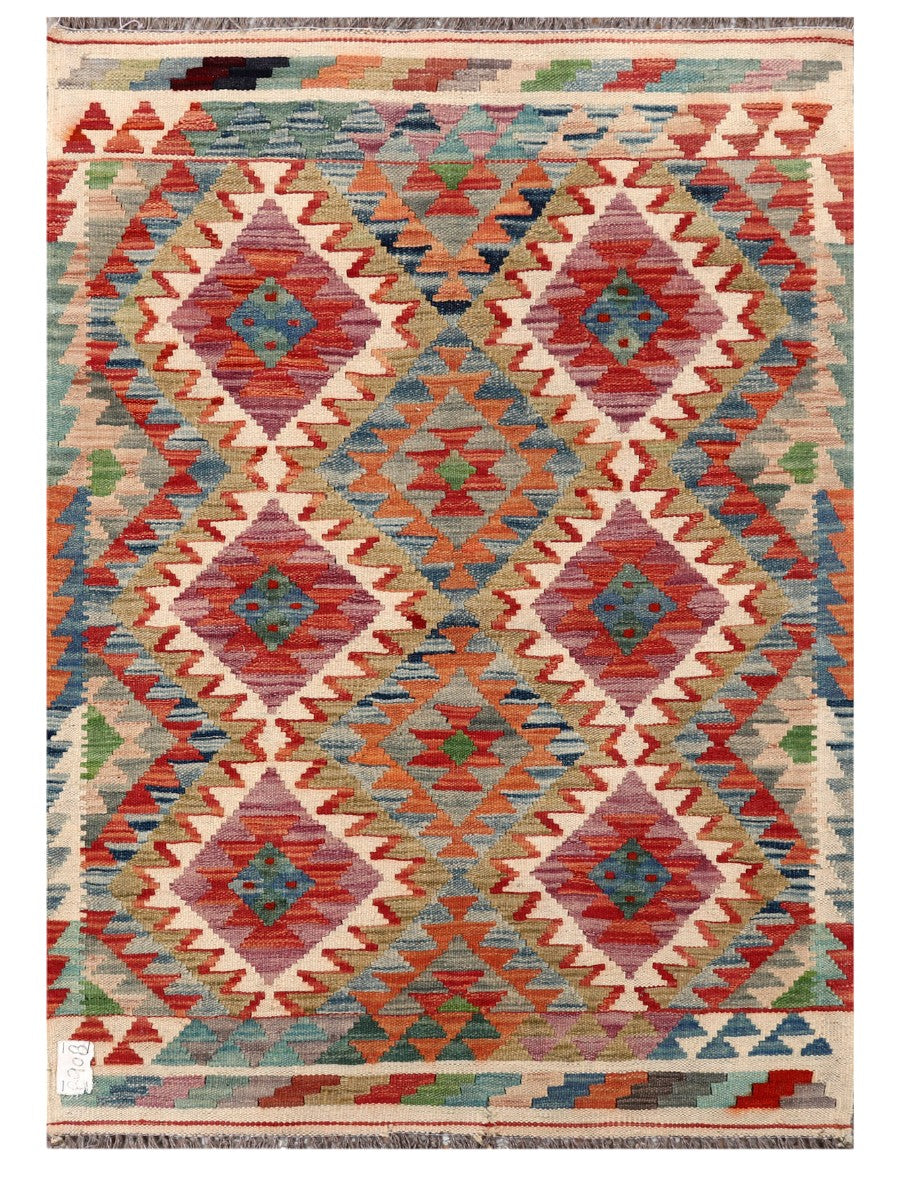 Maimana Afghanistan Kilim Rug - 122 x 87 cm
