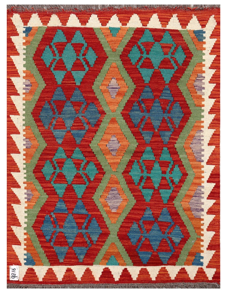 Maimana Afghanistan Kilim Rug - 116 x 87 cm
