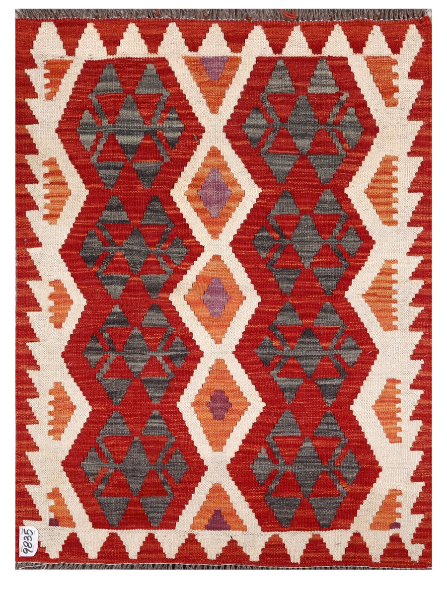 Maimana Afghanistan Kilim Rug - 109 x 81 cm