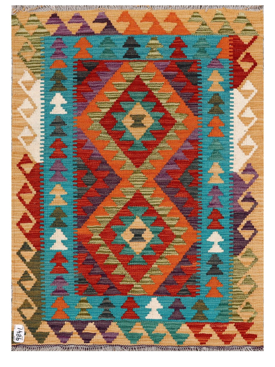 Maimana Afghanistan Kilim Rug - 115 x 84 cm