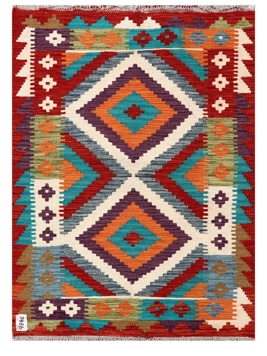 Maimana Afghanistan Kilim Rug - 116 x 84 cm