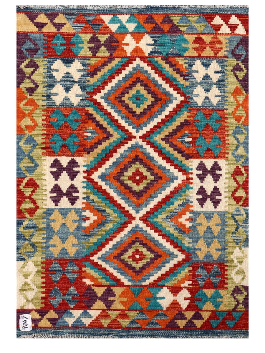 Maimana Afghanistan Kilim Rug - 115 x 80 cm