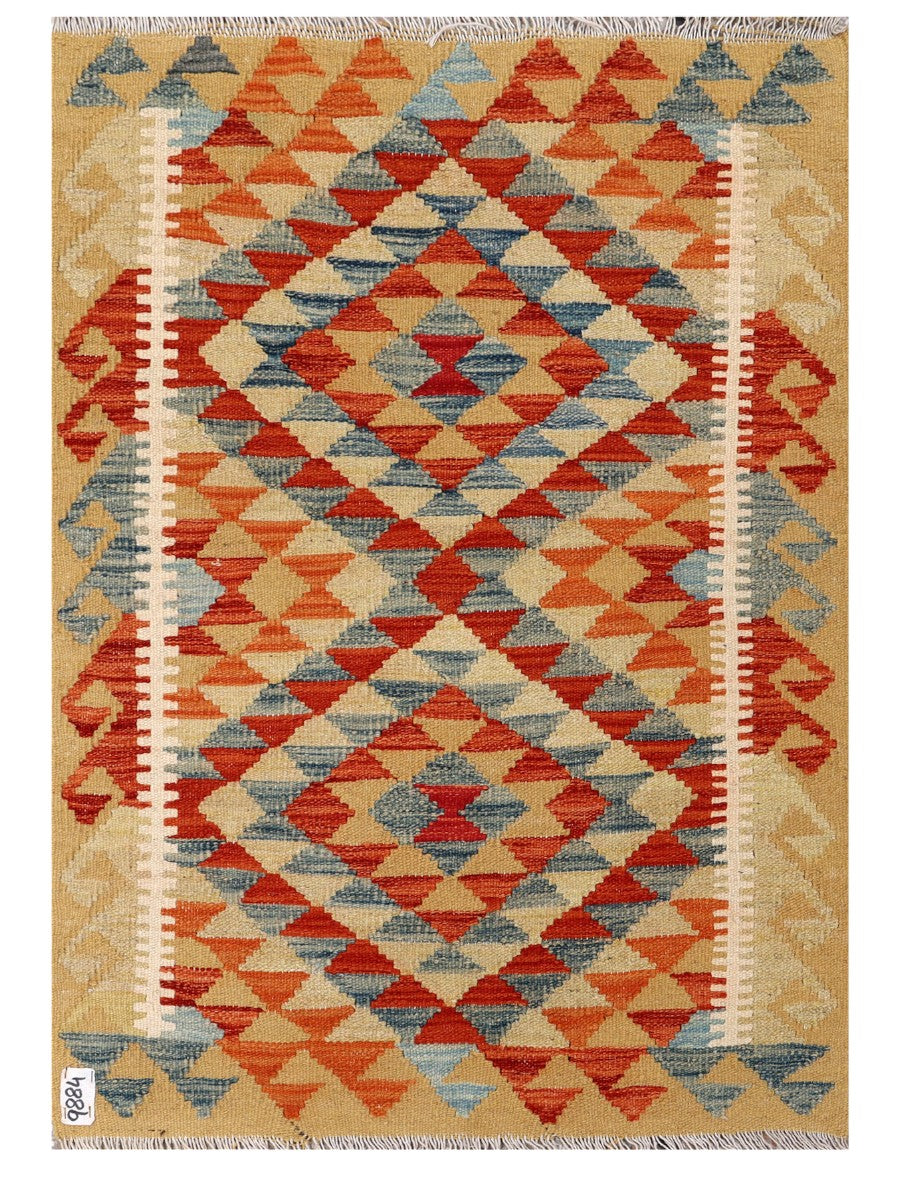 Maimana Afghanistan Kilim Rug - 118 x 83 cm