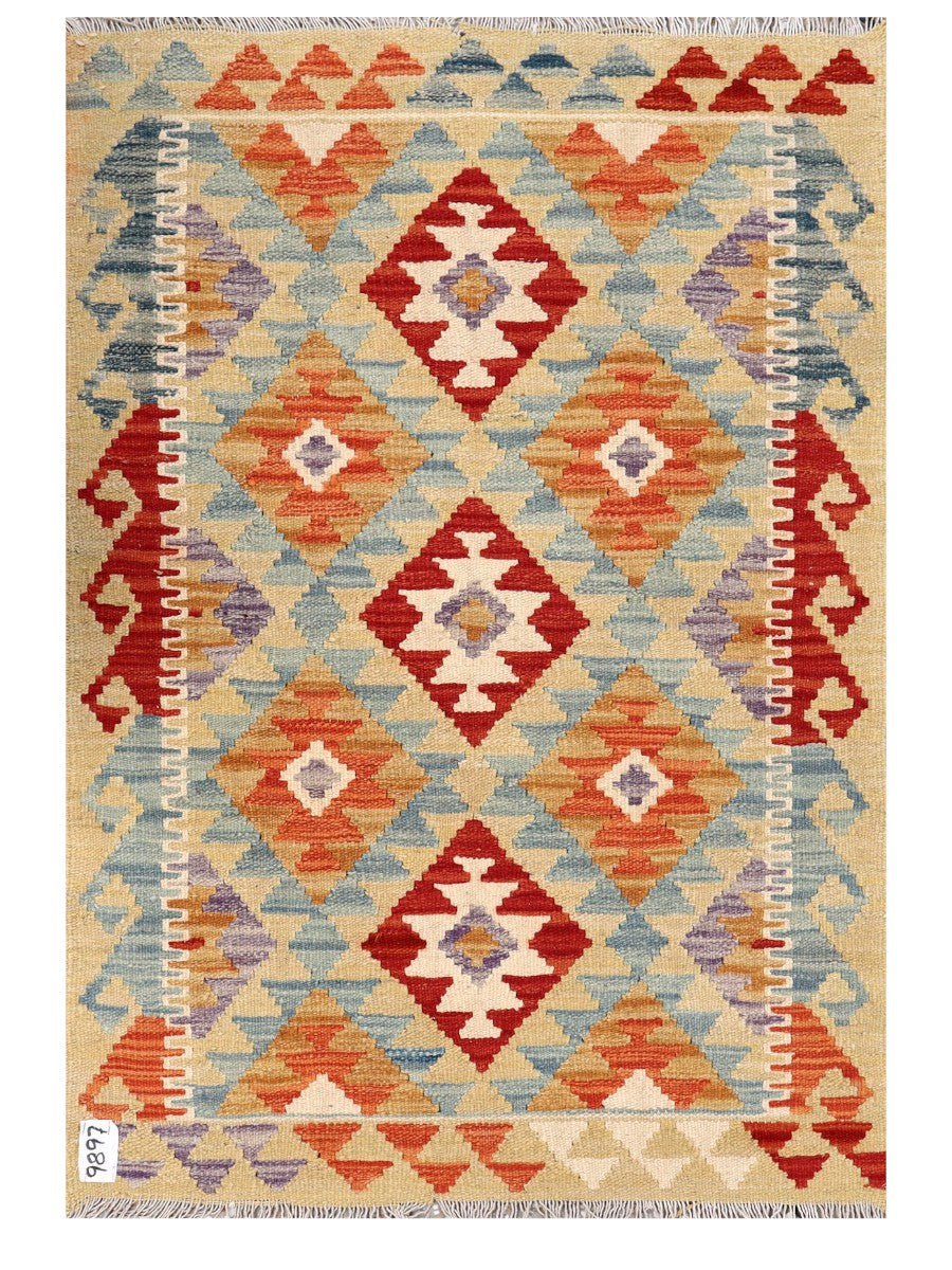 Maimana Afghanistan Kilim Rug - 117 x 80 cm
